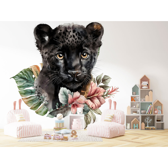 Papel pintado panorámico para niños - Infantil - Pequeña Pantera Negra