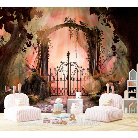 Papel pintado panorámico para niños - Infantil - Puerta Encantada