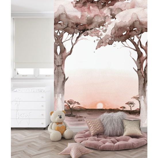 Papel pintado panorámico para niños - Infantil - Puesta de sol