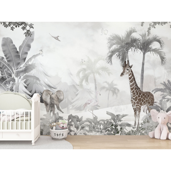 Papel pintado panorámico para niños - Infantil - Selva tropical