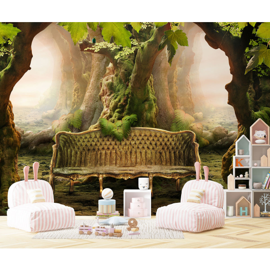 Papel pintado panorámico para niños - Infantil - Sofá romántico