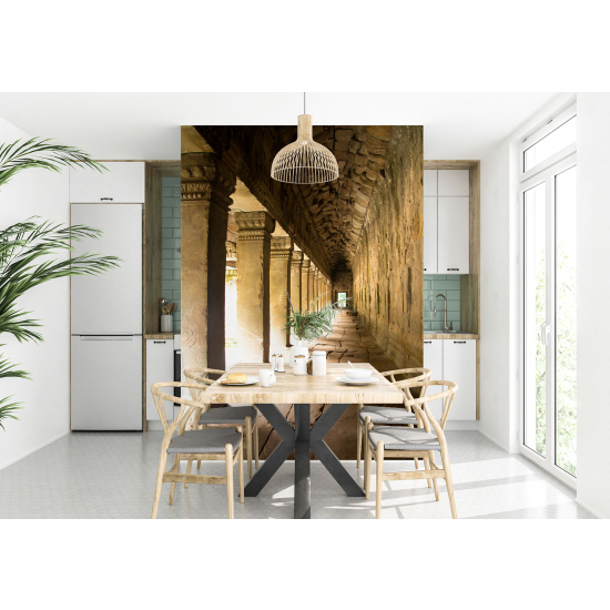 Papel pintado panorámico - Pasillo en Angkor Wat Camboya