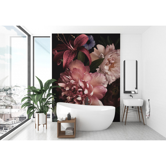 Papel pintado panorámico - Peonías