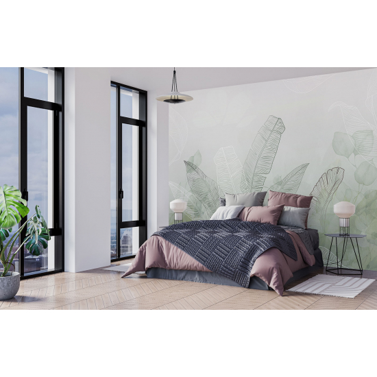 Papel pintado panorámico - Plantas tropicales