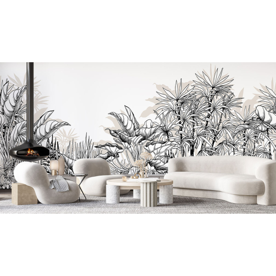 Papel pintado panorámico - Plantas tropicales