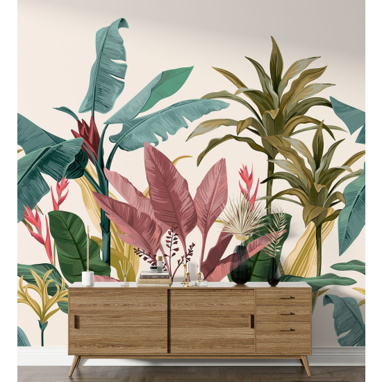 Papel pintado panorámico - Plantas tropicales