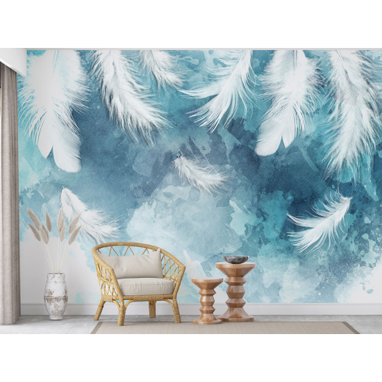 Papel pintado panorámico - Plumas