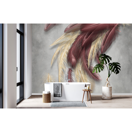 Papel pintado panorámico - Plumas