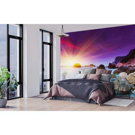 Papel pintado panorámico - Puesta de sol