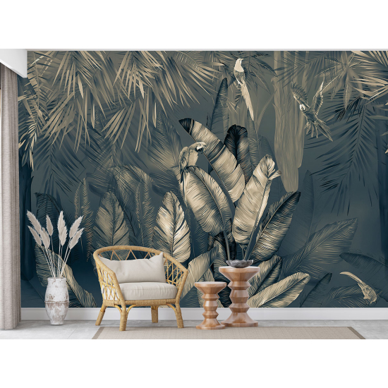 Papel pintado panorámico - Tallos tropicales