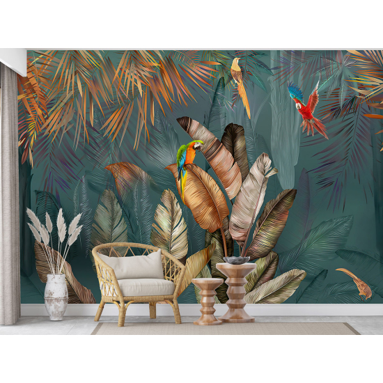 Papel pintado panorámico - Tallos tropicales
