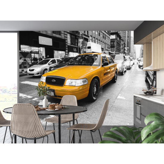 Papel pintado panorámico - Taxi de Nueva York