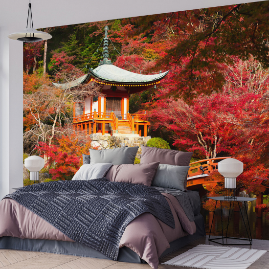 Papel pintado panorámico - Templo japonés