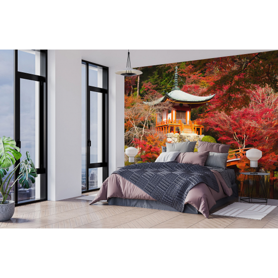Papel pintado panorámico - Templo japonés