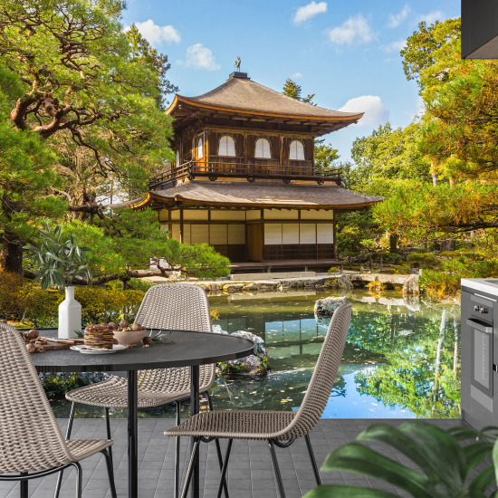 Papel pintado panorámico - Templo japonés