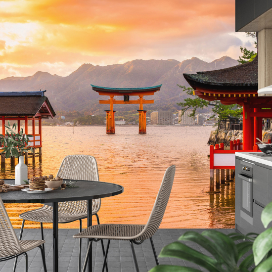 Papel pintado panorámico - Templos Japoneses