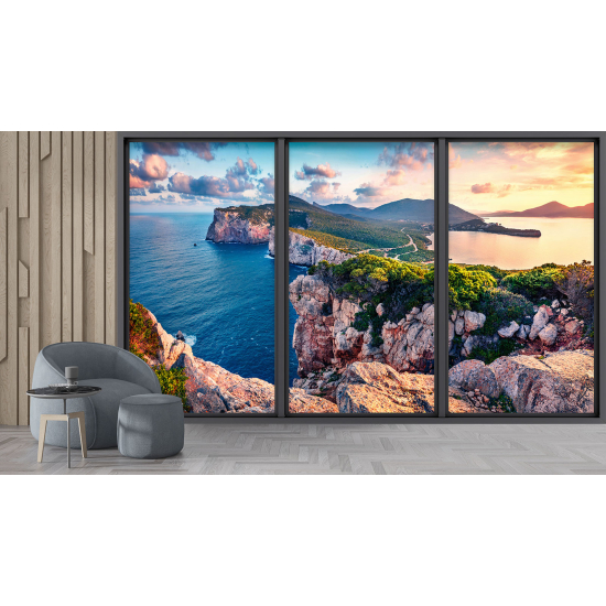 Papel pintado panorámico trampantojo - Acantilados