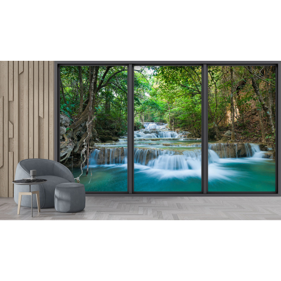 Papel pintado panorámico trampantojo - Cascada