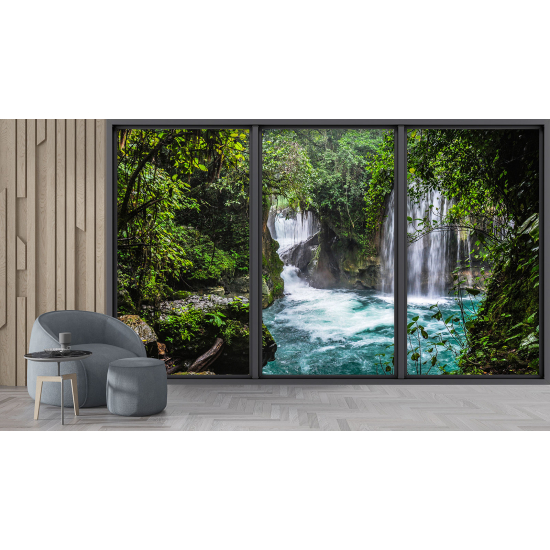Papel pintado panorámico trampantojo - Cascada