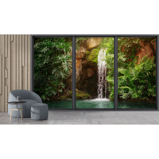 Papel pintado panorámico trampantojo - Cascada