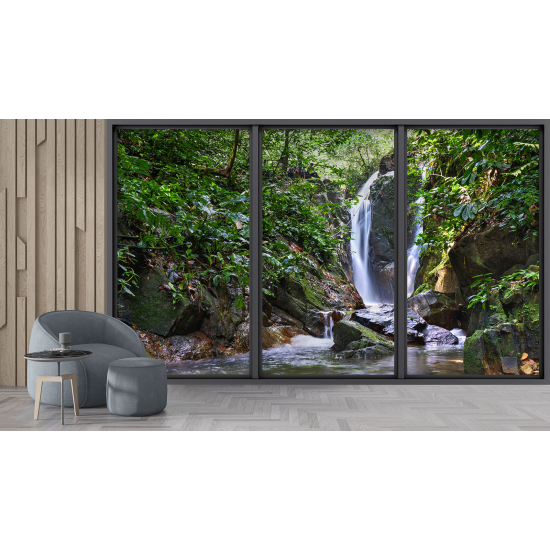 Papel pintado panorámico trampantojo - Cascada