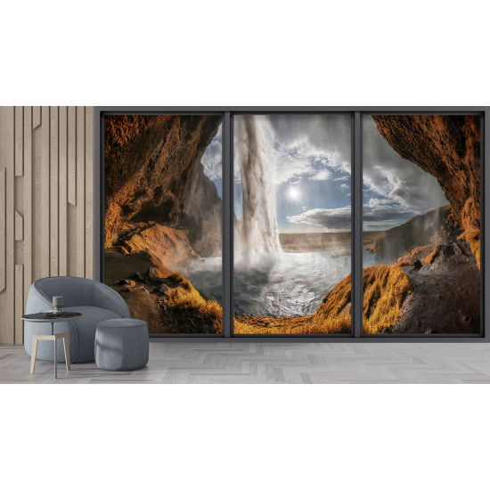 Papel pintado panorámico trampantojo - Cascada