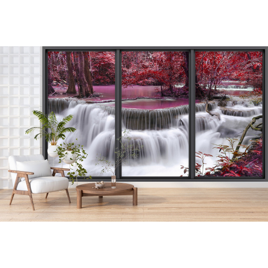 Papel pintado panorámico trampantojo - Cascadas