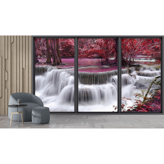Papel pintado panorámico trampantojo - Cascadas