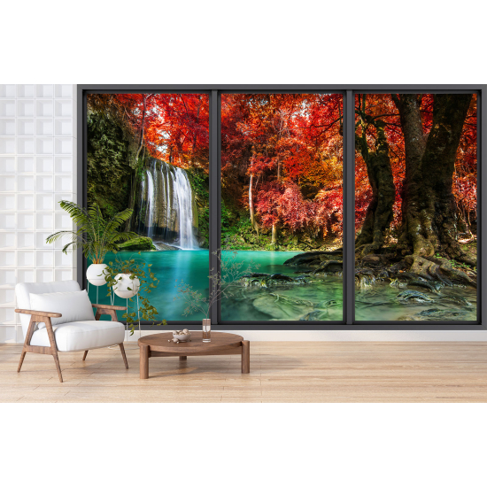 Papel pintado panorámico trampantojo - Cascadas
