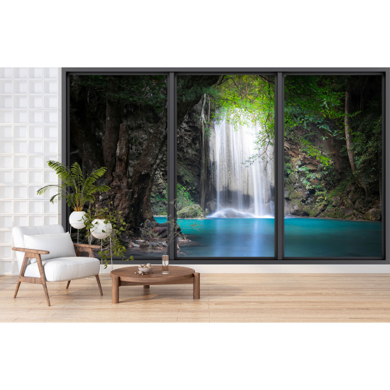 Papel pintado panorámico trampantojo - Cascadas