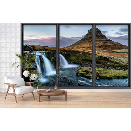 Papel pintado panorámico trampantojo - Cascadas