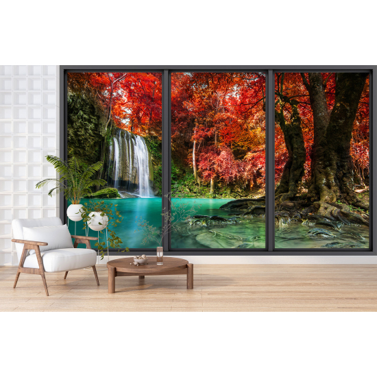 Papel pintado panorámico trampantojo - Cascadas
