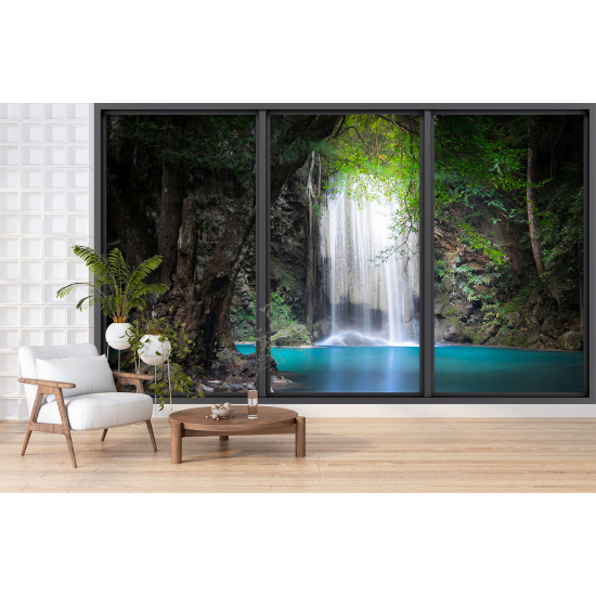 Papel pintado panorámico trampantojo - Cascadas