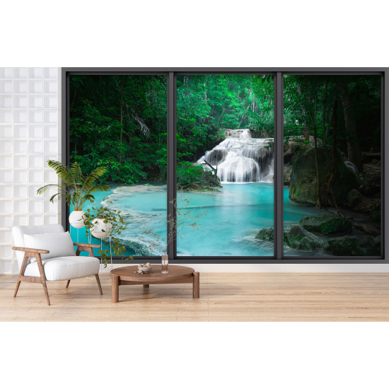 Papel pintado panorámico trampantojo - Cascadas