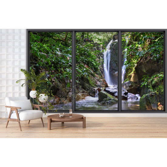 Papel pintado panorámico trampantojo - Cascadas