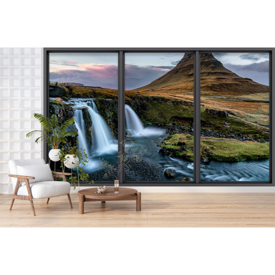 Papel pintado panorámico trampantojo - Cascadas