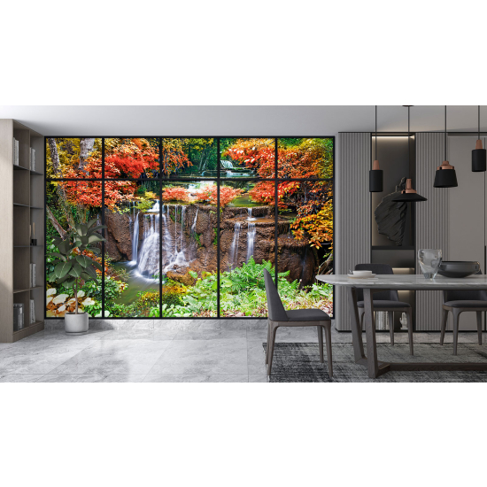 Papel pintado panorámico trampantojo - Cascadas