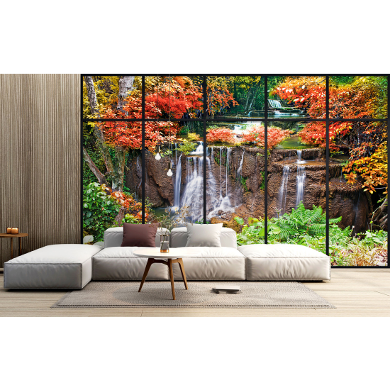 Papel pintado panorámico trampantojo - Cascadas