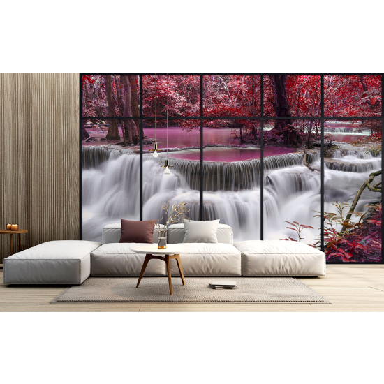 Papel pintado panorámico trampantojo - Cascadas