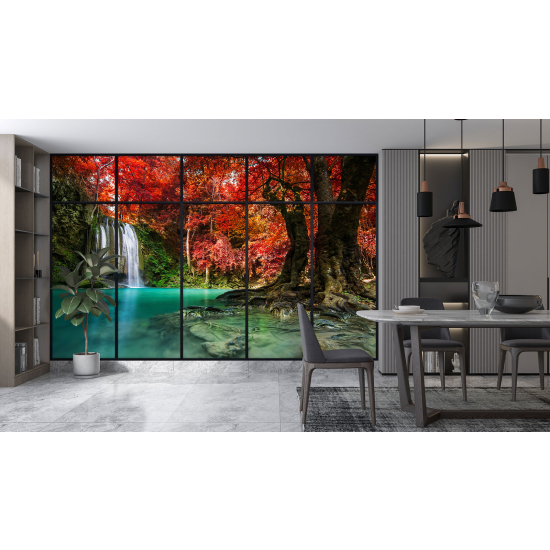 Papel pintado panorámico trampantojo - Cascadas
