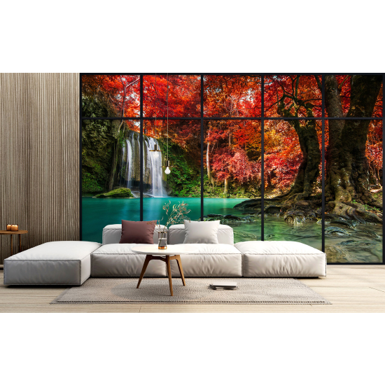 Papel pintado panorámico trampantojo - Cascadas