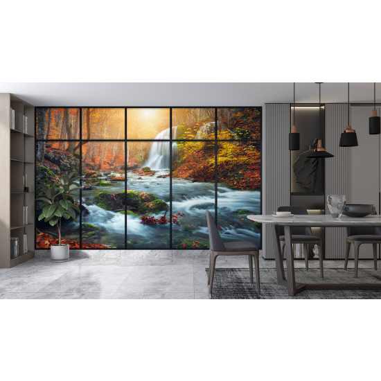 Papel pintado panorámico trampantojo - Cascadas