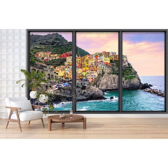 Papel pintado panorámico trampantojo - Cinque terre