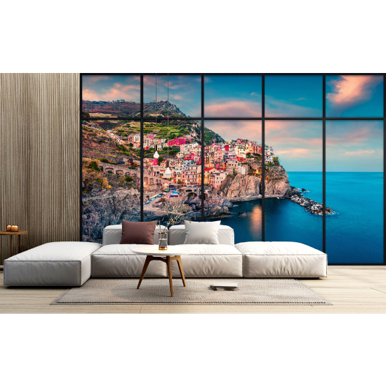 Papel pintado panorámico trampantojo - Cinque terre