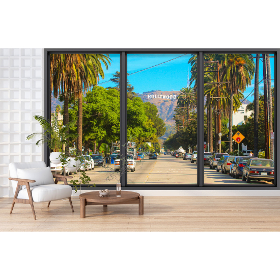 Papel pintado panorámico trampantojo - Hollywood