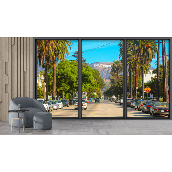 Papel pintado panorámico trampantojo - Hollywood