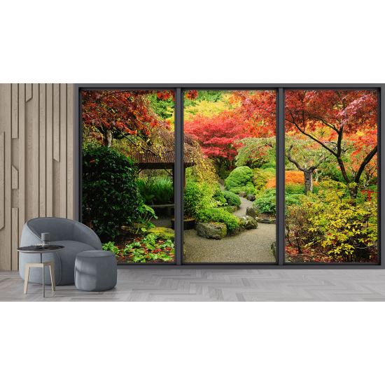 Papel pintado panorámico trampantojo - Jardín