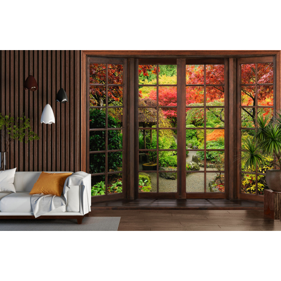 Papel pintado panorámico trampantojo - Jardín