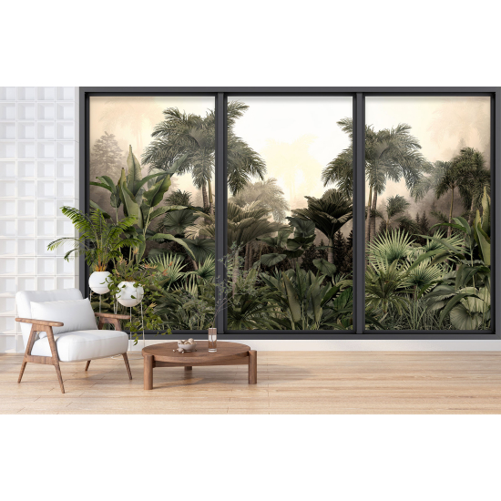 Papel pintado panorámico trampantojo - Jungla