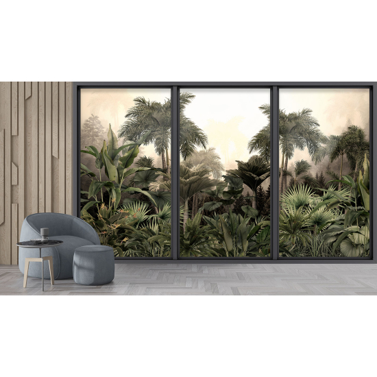 Papel pintado panorámico trampantojo - Jungla